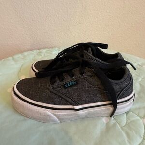 Vans Atwood Charcoal and White Sneakers Kids size 10.5